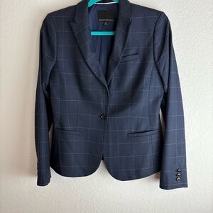 Banana Republic Dark Blue Checkered Blazer